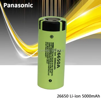 Original da Panasonic 26650A 3,7 V 5000mAh Alta Capacidade 26650 bateria de Li-ion Recarregáveis