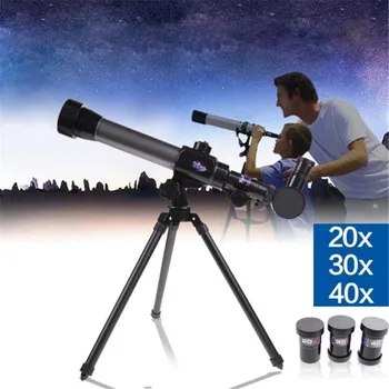 20X, 30X 40X Refractor Astronômica Exterior Manchas Telescópio Monocular Melhor Natal para as Crianças Microscópio de Combinação com Tripé