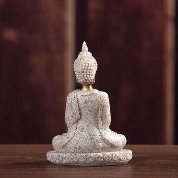 Resina Único Buda Figura Tailândia Feng Shui Escultura Budismo Estátua Estátua Felicidade Ornamentos para a Decoração Home Presentes