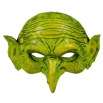 Ano novo Bruxa de Máscara Meia Face de Espuma PU Máscara Verde Para o Halloween, Festa de Carnaval DIY Decoração para uma Festa de Natal Criativo Máscara
