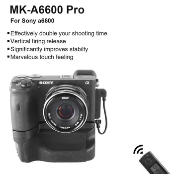 Meike MK-A6600 Pro Controle Remoto Bateria Grip para Sony A6600 Câmara