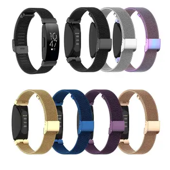 De Aço inoxidável Relógio Banda para o Fitbit Inspirar/Inspire/RH ACE2 Malha de Substituição Inteligente Pulseiras de relógio Acessórios