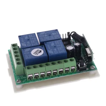 12V 4CH Canal de Relé sem Fio RF Controle Remoto Interruptor de 2 Transmissor+Receptor