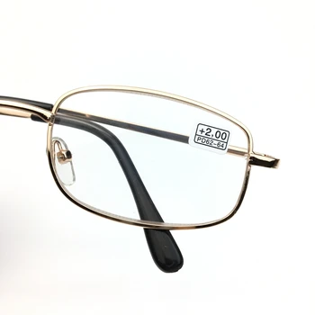 Novo 2020 metal Quadrado armação de óculos de Leitura 1387 Mulheres Homens Unisex Hipermetropia óculos de Dar a vovó, o élder presente de Ouro/pistola de cor
