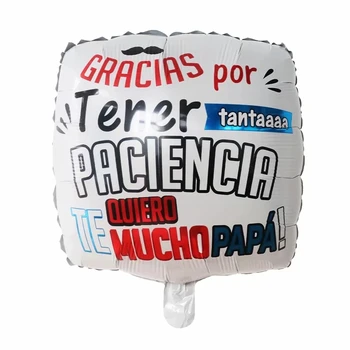 10pcs espanhol Feliz Dia do Pai Balões super PaPa, de Alumínio, Balões de Hélio, Pai do Tema da Decoração do Partido de Ar Globos