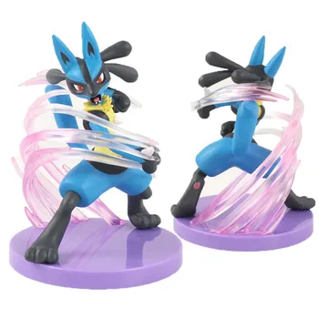 20cm Anime DX Lucario Metal Claw PVC Action Figure Collectible Model Toy for Kids