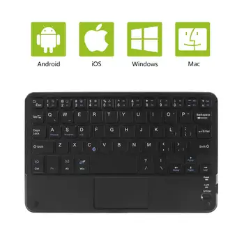 Teclado sem Fio Bluetooth Touch Pad Com Função Mouse Mini Ultra Fino BT Computador Teclado Touchpad Teclado do PC Para o iPhone iPad