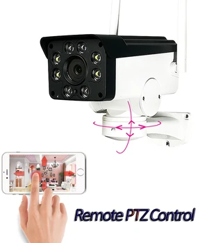 H. 265 5MP controle Humano wi-fi Exterior Bullet sem Fio Mini de Rede PTZ IP Câmera, Onvif Slot para Cartão TF de Duas vias de Áudio Sony IMX335