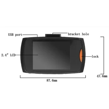Carro DVR Traço Câmera Gravador de Condução de Gravação do Ciclo de Visão Noturna de Segurança de Detecção de Movimento Amplo Ângulo de Dashcam Video Registrador