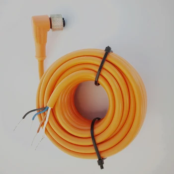 M12 de 4 núcleos pinos fêmea cabo do sensor de proximidade, dobrou o cabo de 3m de cotovelo de cabo de conexão do sensor conector plug