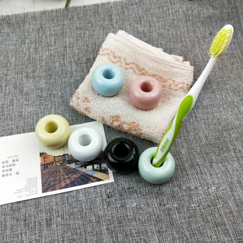Multi-função Criativa de Cerâmica, porta-Escova de dentes da Cremalheira do Armazenamento do Banheiro Escova de Dente Suporte de Prateleira Banheira