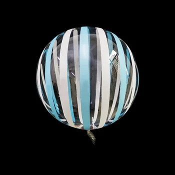 20 / 50pcs Pequeno Atacado de 18 Polegadas de Bolhas de Balão de Impressão Faixa Transparente Bobo Balões para a Festa de Aniversário de Casamento Decoração
